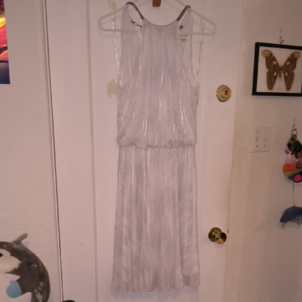 Calvin Klein | Silver Midi Dress